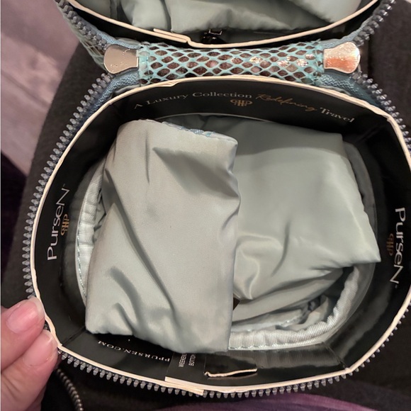 PurseN Glam Luxurious Travel Jewelry Tote 5”x5”x4” includes 12 pouches! - Picture 9 of 13